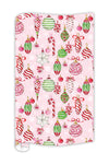 Pink Peppermint Ornaments Gift Wrap