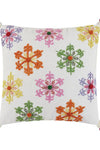 Snowflake Embroidered Pillow