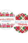 Scalloped Gift Tag Santa's Delivery