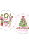 Scalloped Gift Tag Pink So Very Merry Nutcrackers