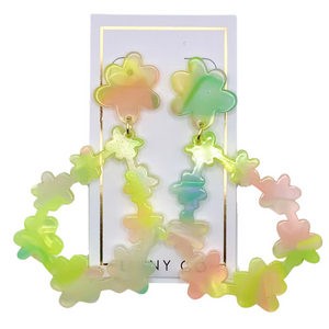 Bianca Earrings Neon Punch