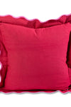 Furbish Scalloped Linen Pillow | Red