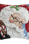 Santa with Glasses Pillow