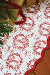 Holiday Toile Red Tree Skirt