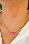 Rubin Necklace Electric Pink