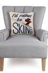 I'd Rather Be Skiing Pillow