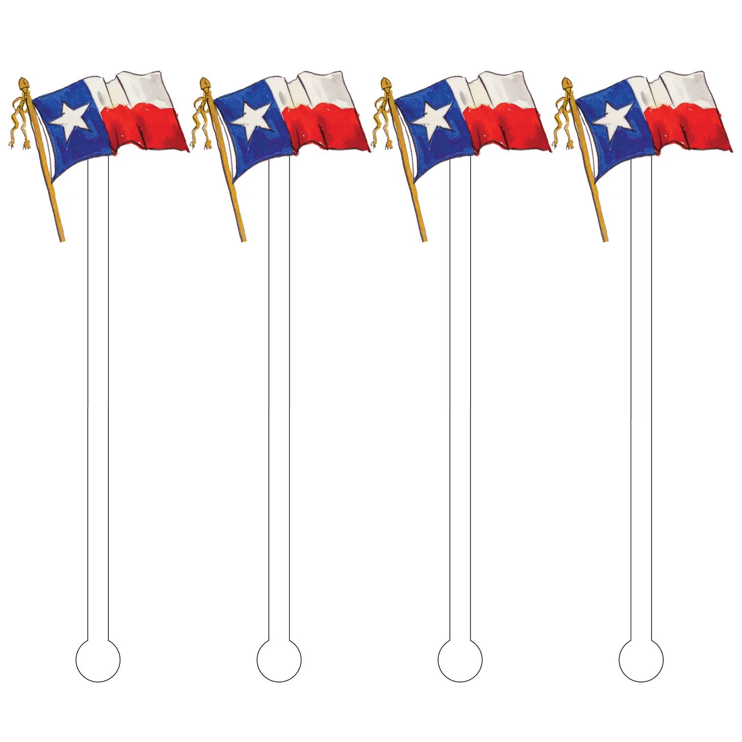 Texas Flag Acrylic Sticks
