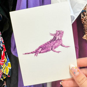 Purple Horned Frog Card