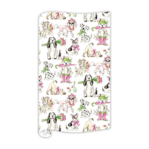 Pink Tail Waggers Wrapping Paper