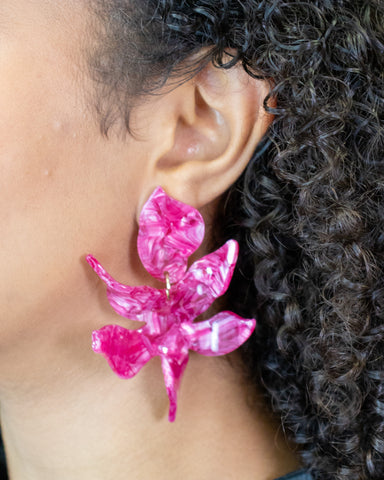 Flora Earrings | Pearlized Pink