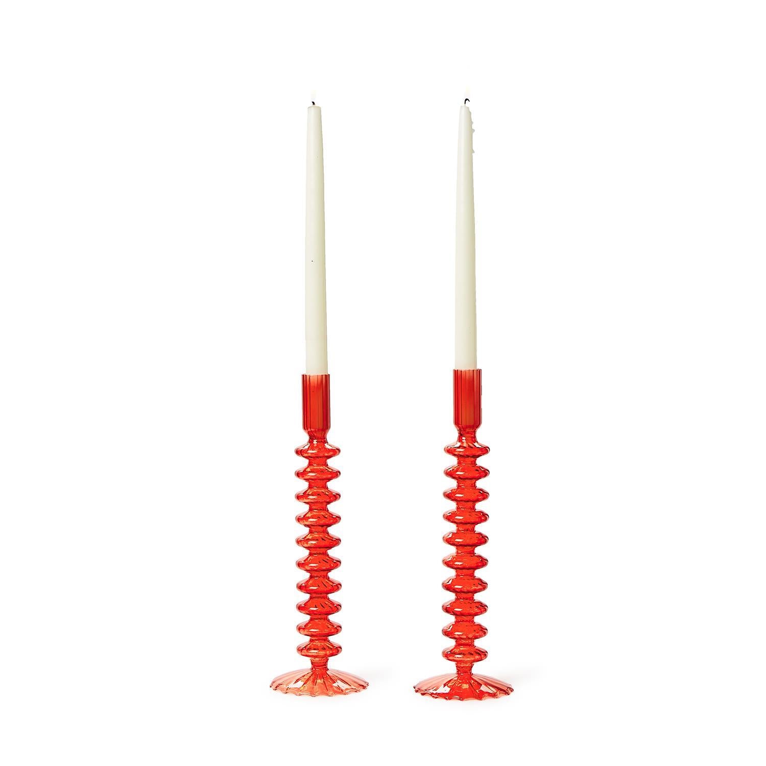 Crimson & Fern Candlesticks