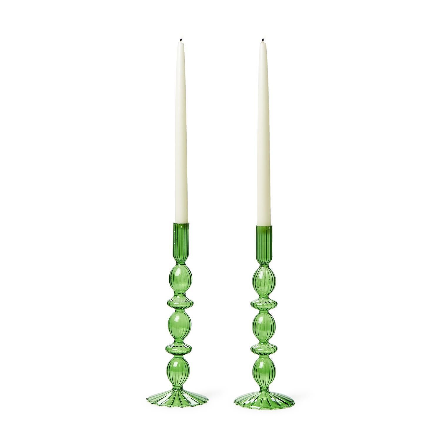 Crimson & Fern Candlesticks