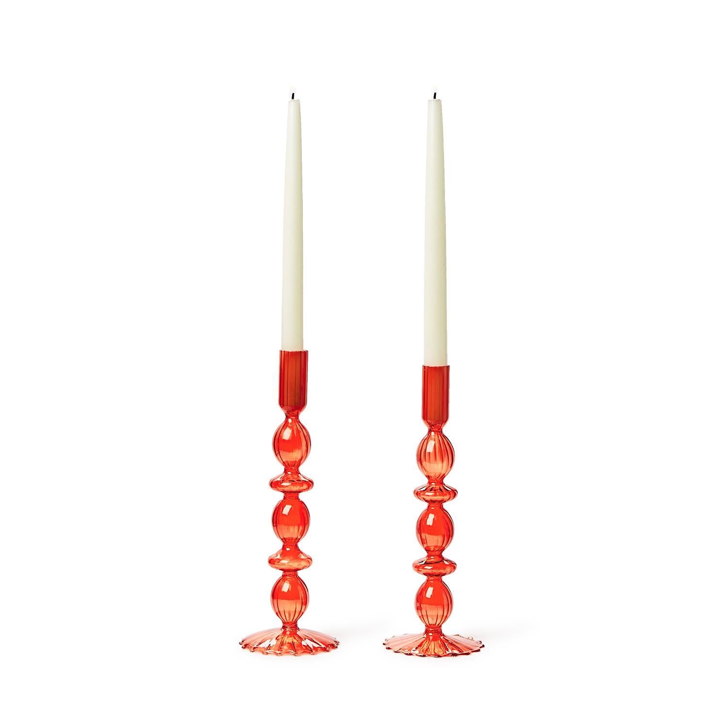 Crimson & Fern Candlesticks