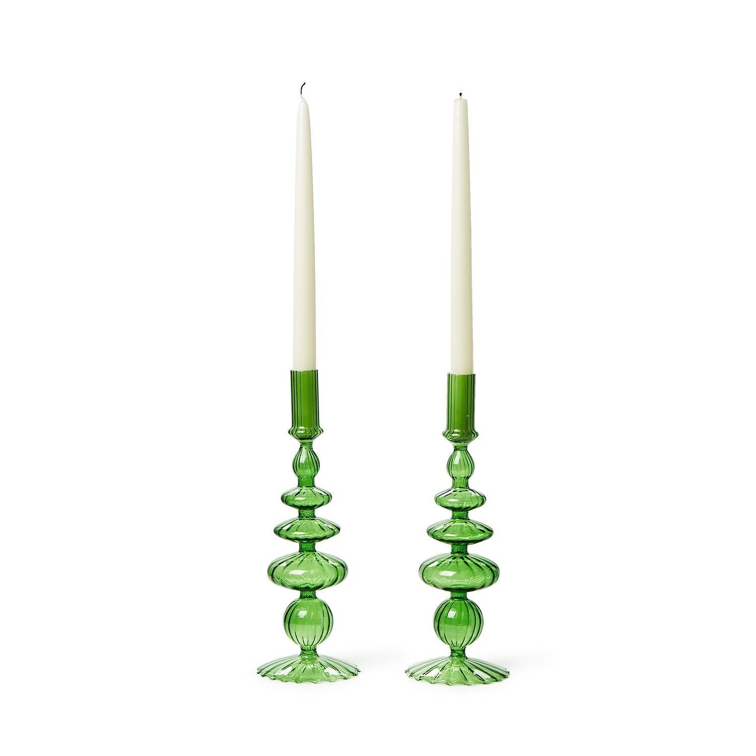 Crimson & Fern Candlesticks