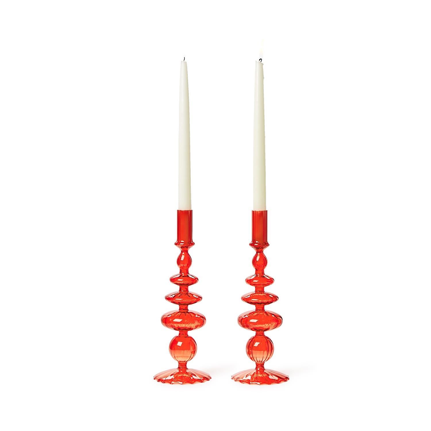 Crimson & Fern Candlesticks