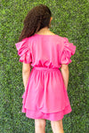 Rosy Wrap Dress