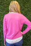 Rosy Ruffle Sweater