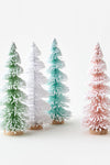 Snowy Pastel Sisal Trees 12"