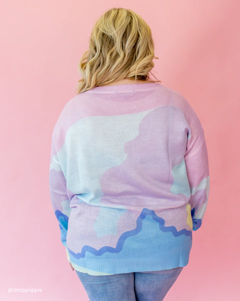 Blue Hyacinth Summer Sweater