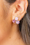 Ines Earrings | Purple Ice