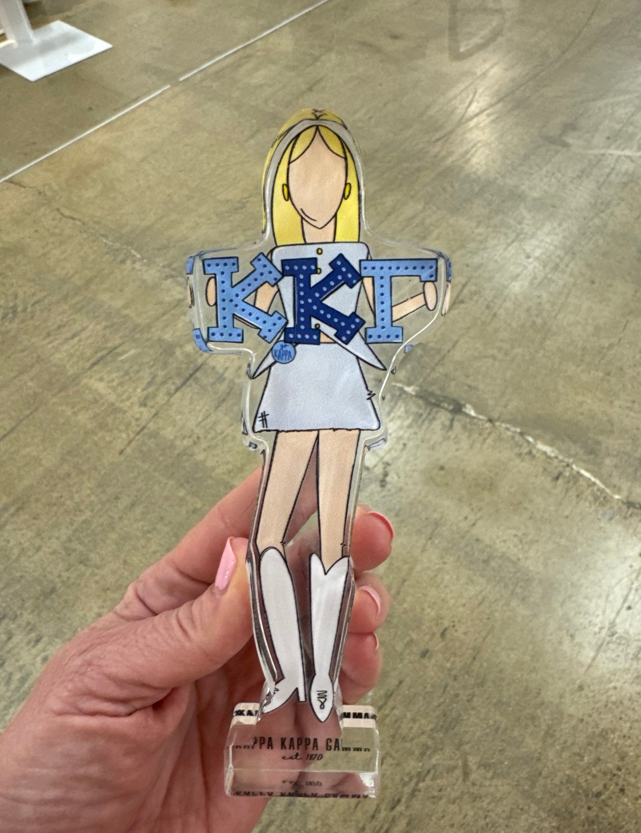 Kappa Kappa Gamma Acrylic Block Shelfie