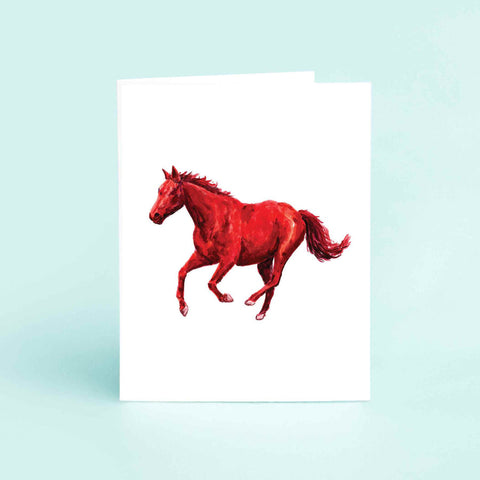 Red Mustang Card