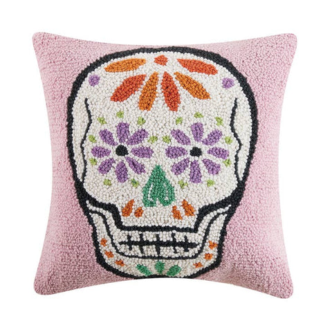Pink Sugar Skull Pillow