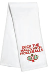 Deck The Halls With Pickleballs Towel