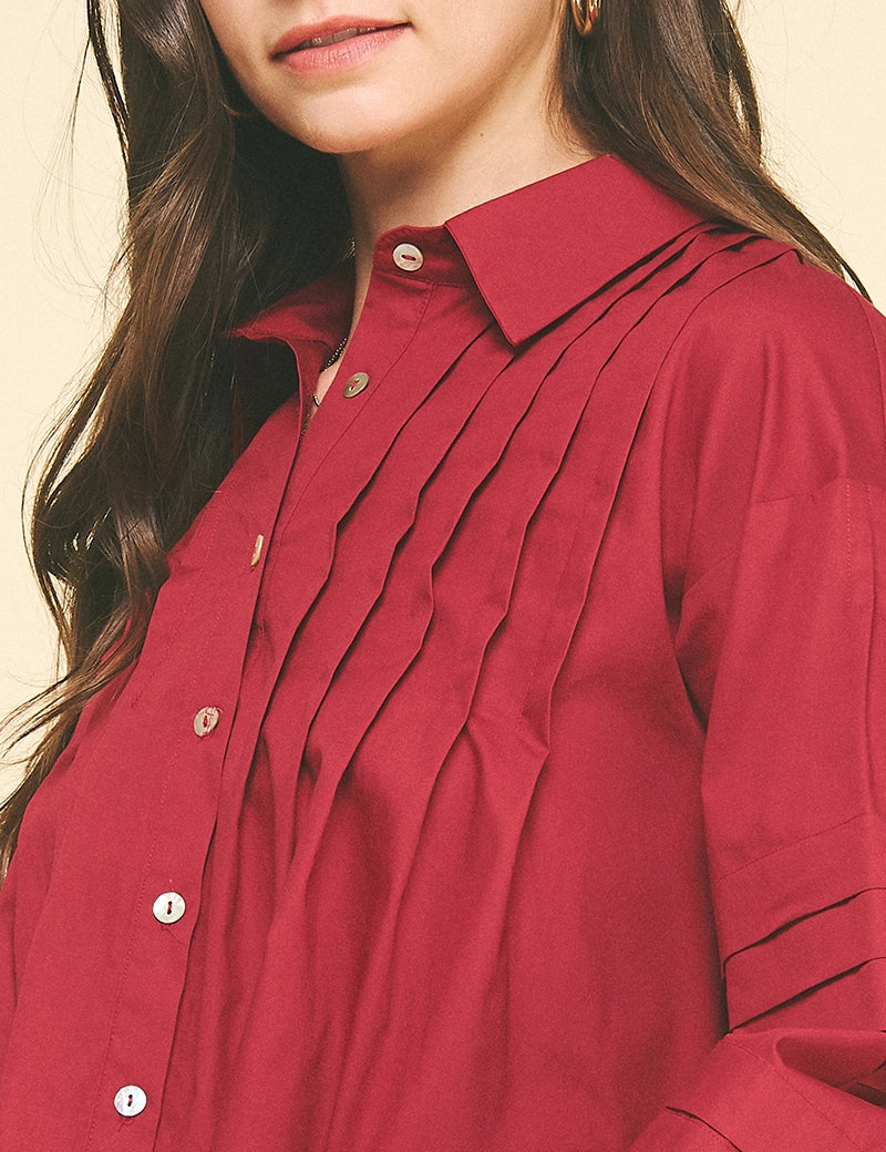 After Eight Swing Shirt | Cranberry