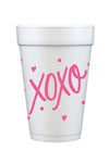 XOXO Styrofoam Cups | Pink