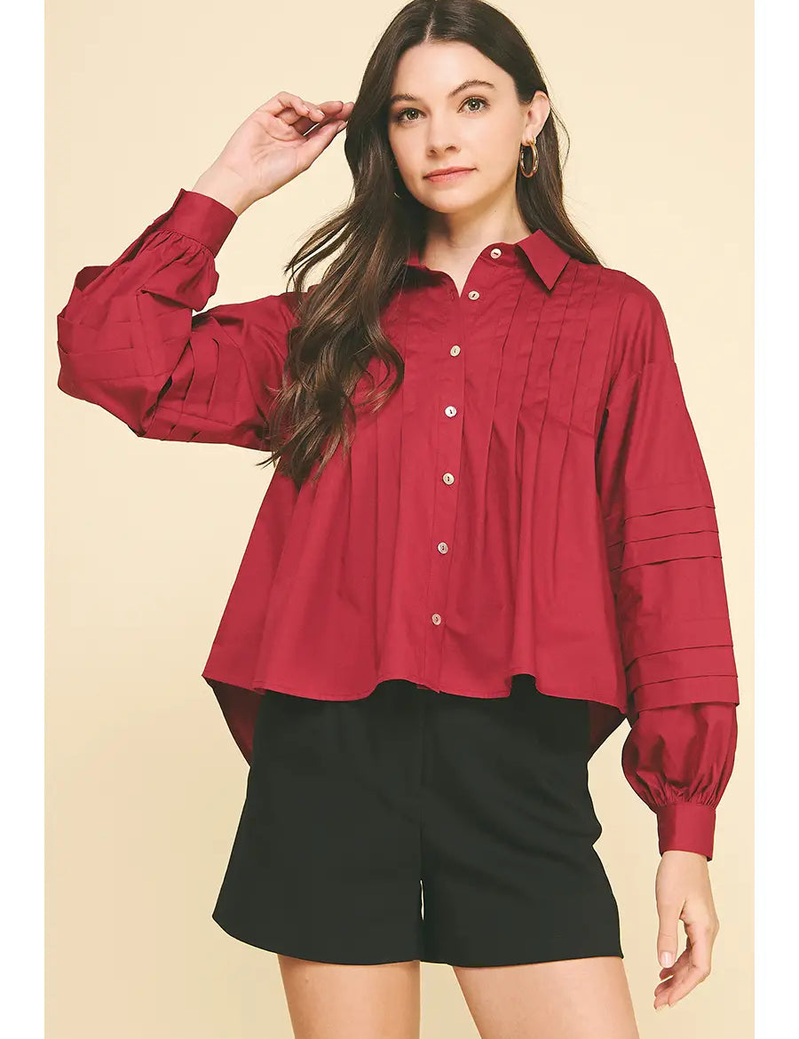 After Eight Swing Shirt | Cranberry