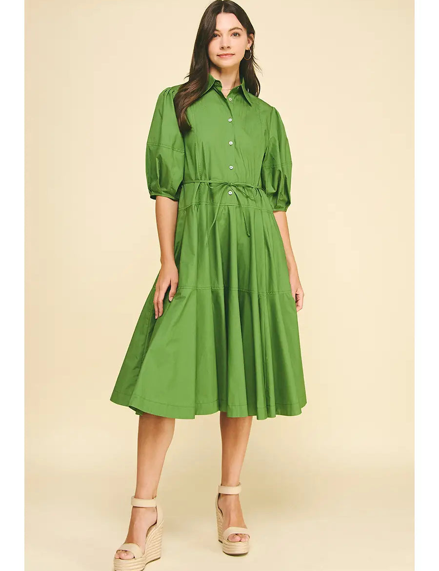 Forest Bloom Midi Dress