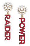 Raider Power Enamel Earrings