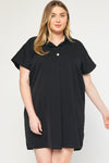 Carley Shirt Dress | Black