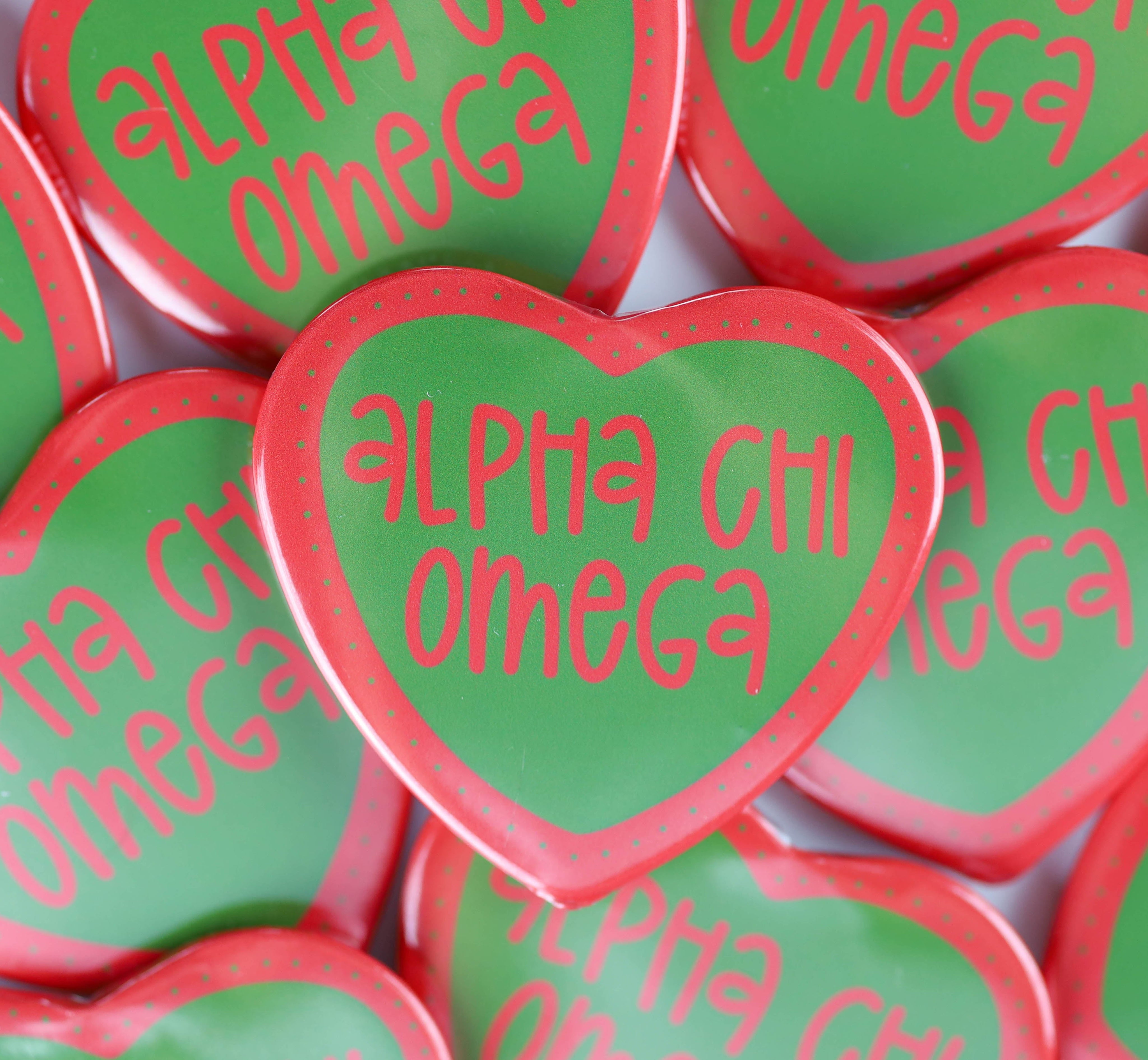 Sorority Heart Buttons