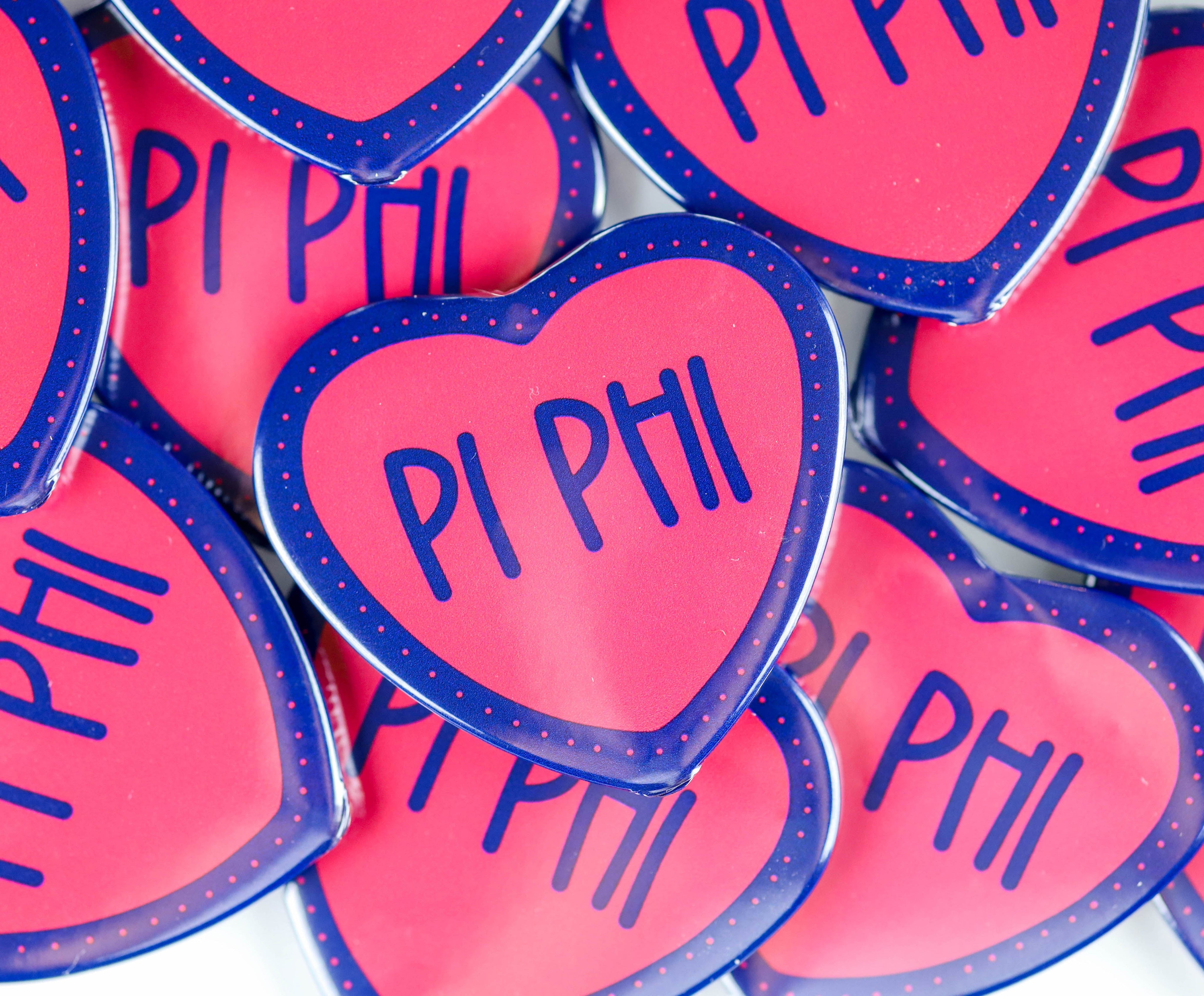 Sorority Heart Buttons