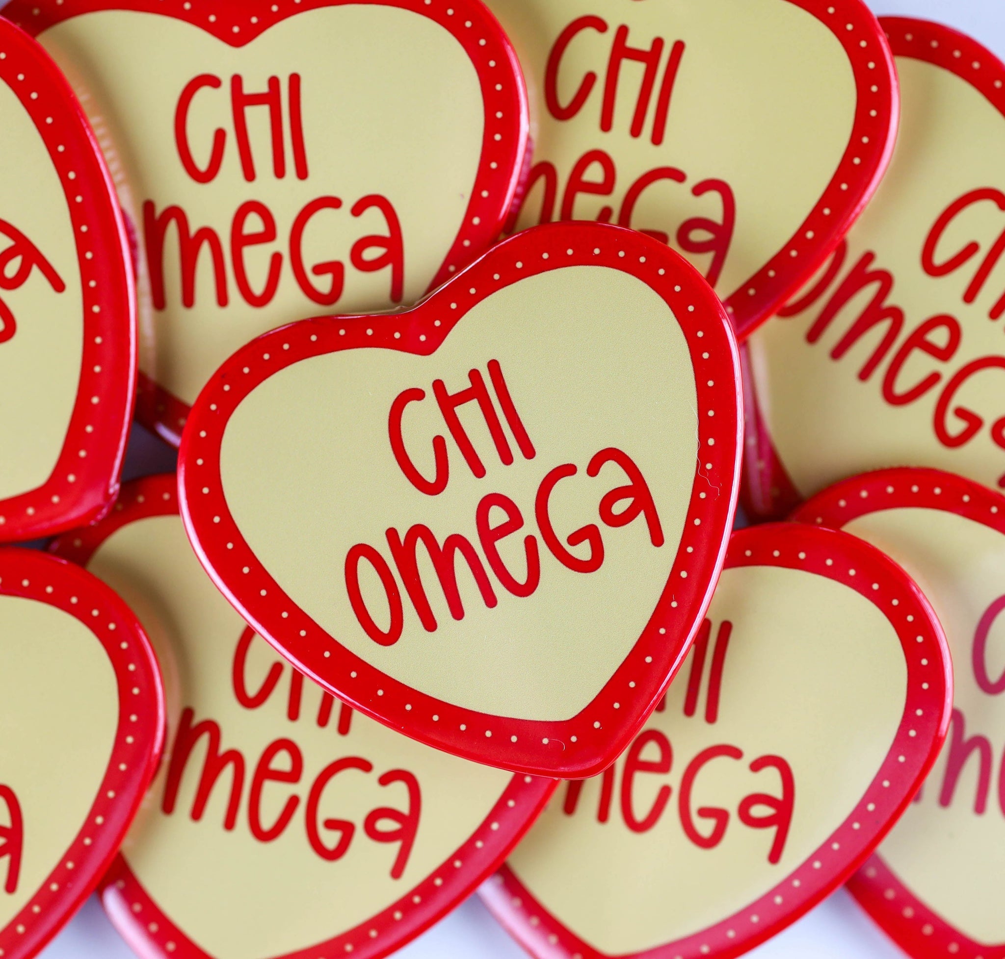Sorority Heart Buttons