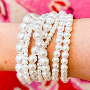 Pearl Bracelet 7pc Set