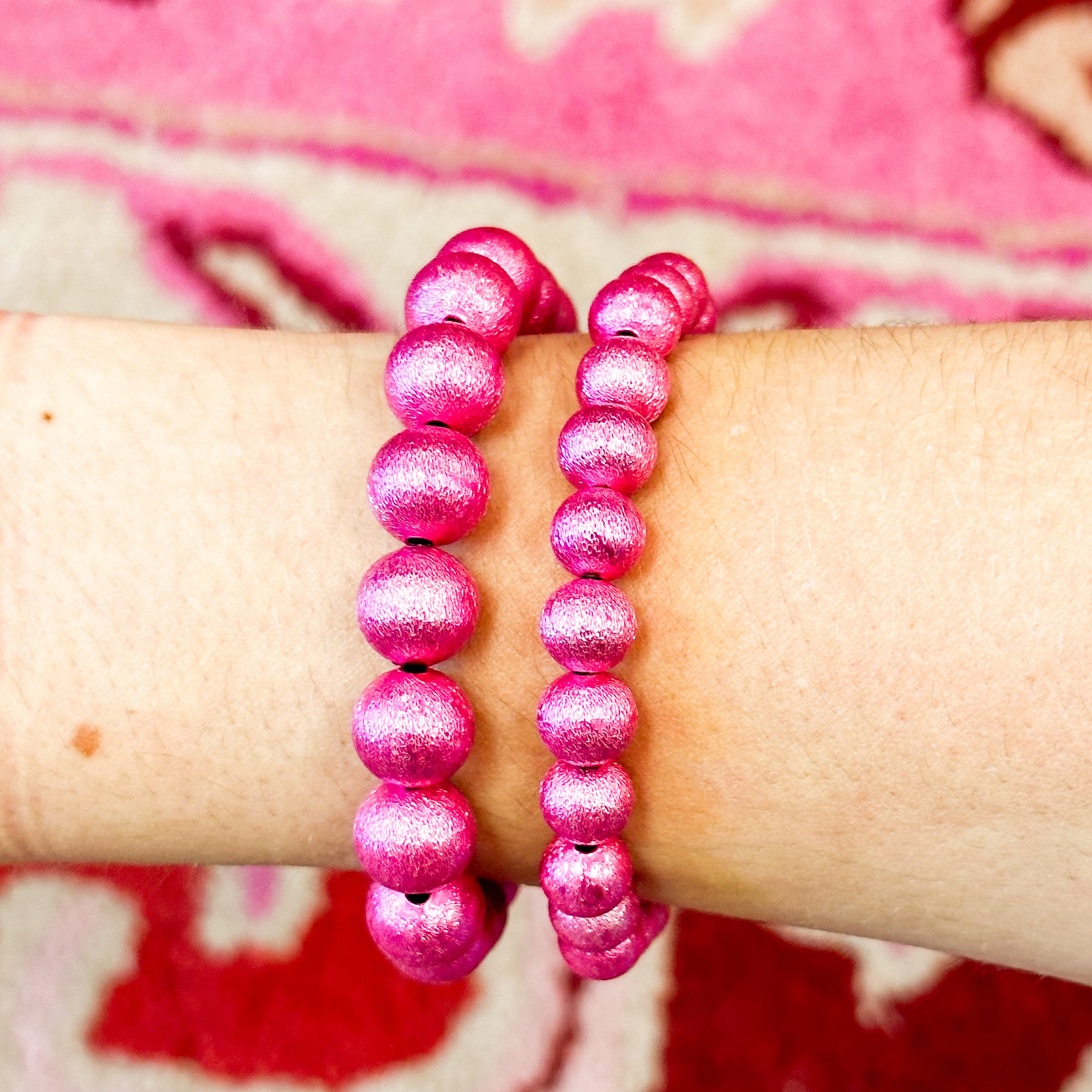 Wrenley Brushed Bracelets | Blue + Pink