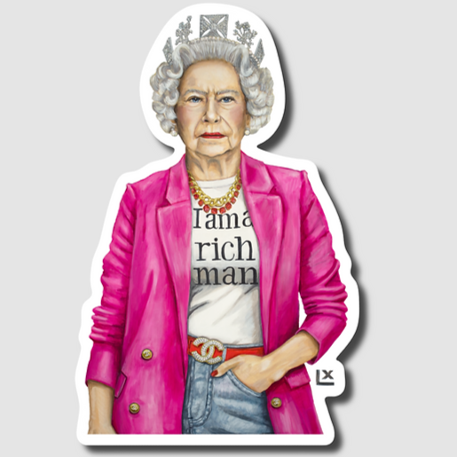 Queen is a Rich Man Sticker