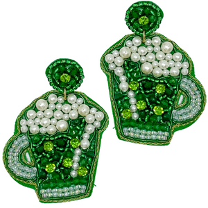 St. Patty's Day Beer Earrings