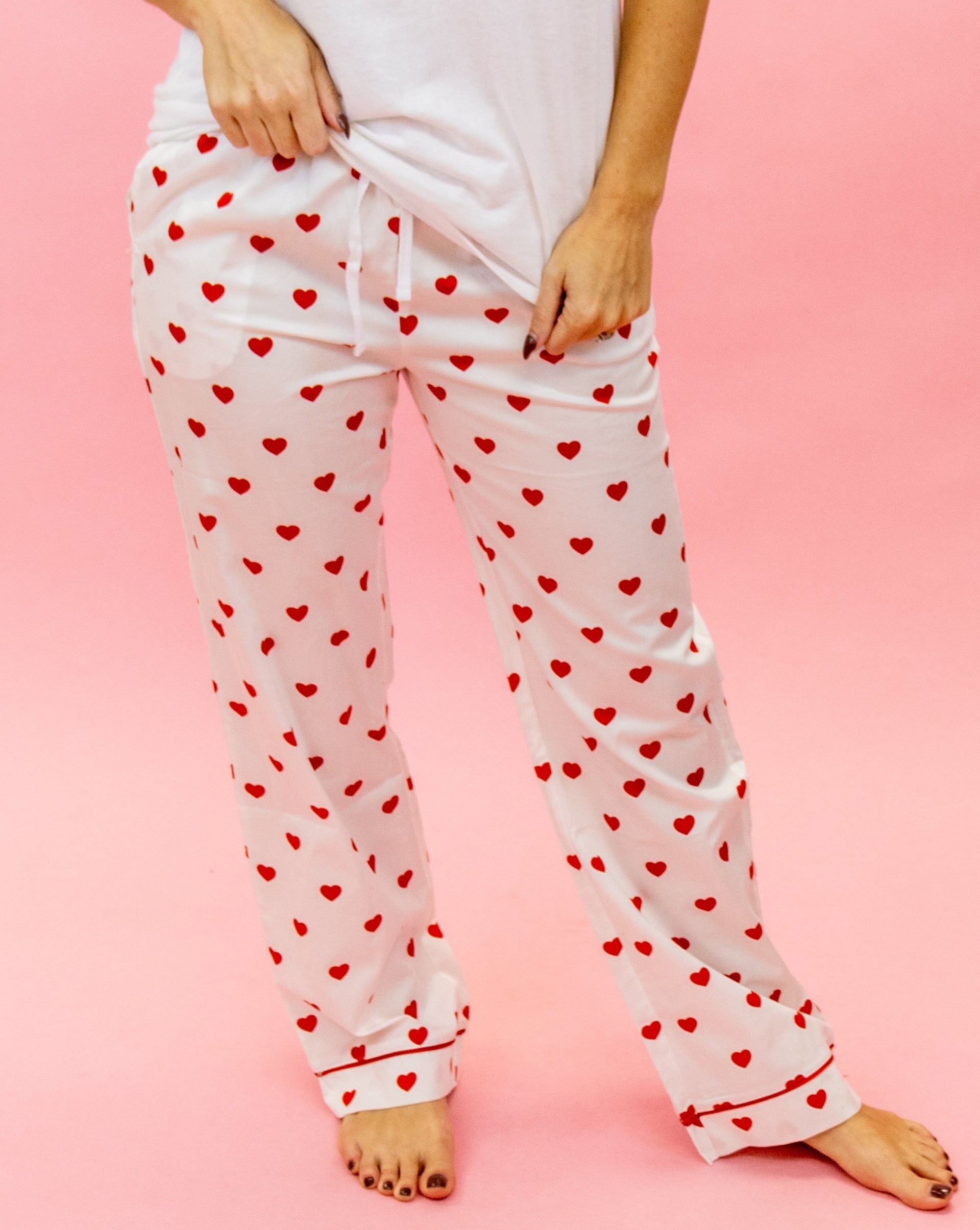 Pajama Pants for Women, Valentines Hearts and Love Sleep Pajama Bottoms  Lounge Pants Funny,XS at  Women's Clothing store