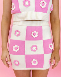 Kitty Knit Skirt | Pink