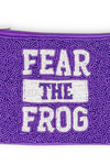 Fear The Frog Beaded Pouch
